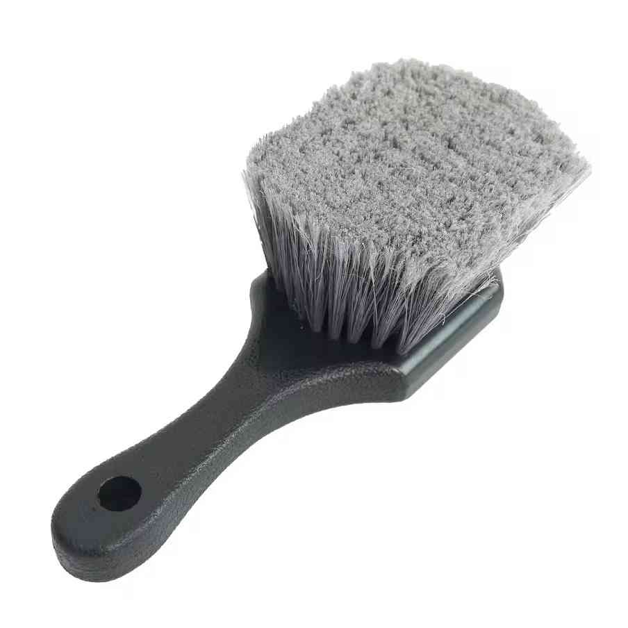 Soft bristle tyre cleaning brush